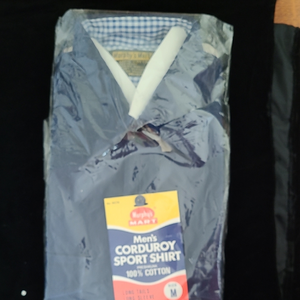 Men's Blue Corduroy Sport Shirt